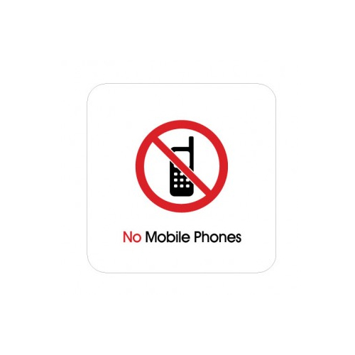 [Ʈ]No Mobile Phones/100x100mm code 9610